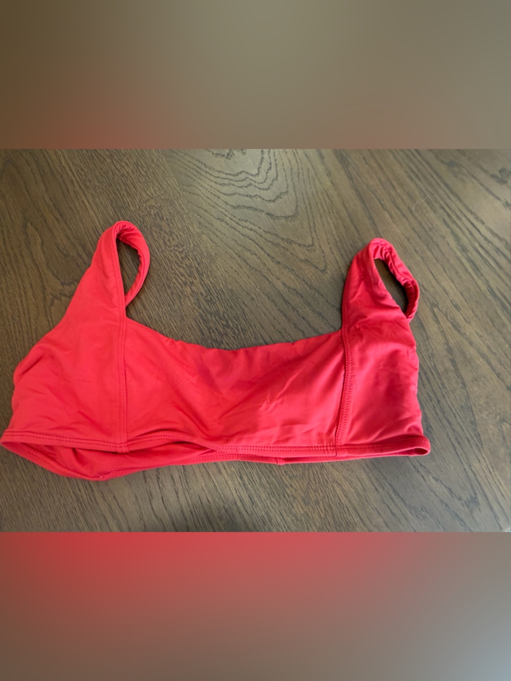 Andie Red Scoop Bikini Top
